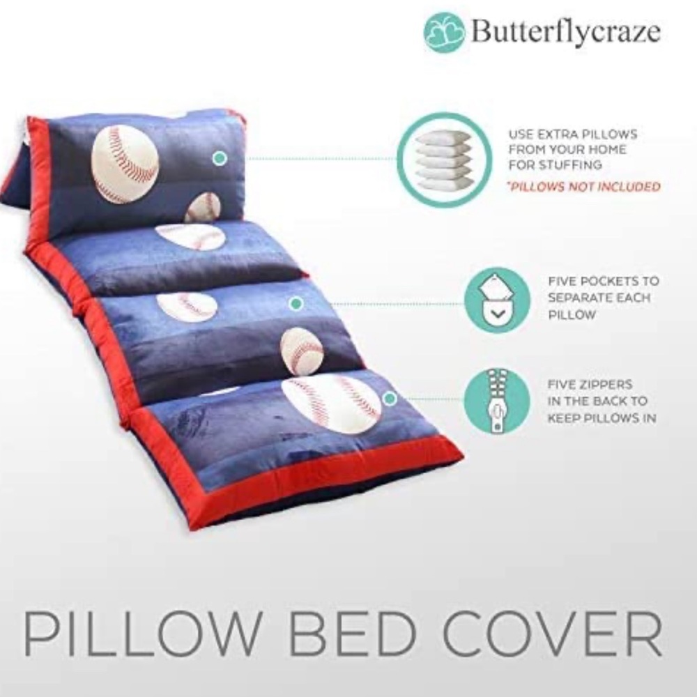 Kids' Pillow Bed Cover for Lounging and Naps